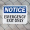 Signmission Exit Sign, Plastic, 10 in W, 7 in H, Emergency Exit Only OS-2PACK-NS-P-710-L-11825 - alternate 3